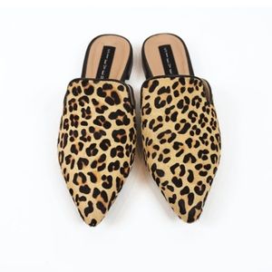 Steven by Steve Madden Leopard Print Fur Flats